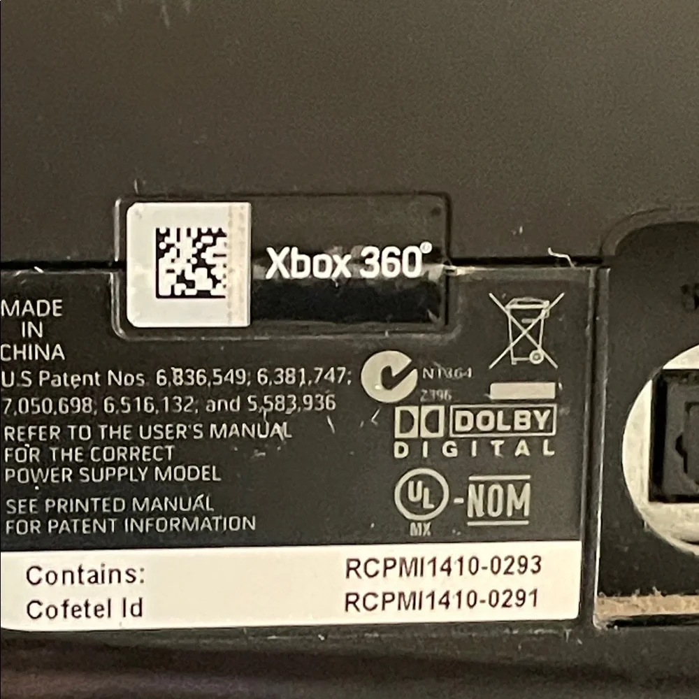 X box 360 Black Console game set with 2 controllers